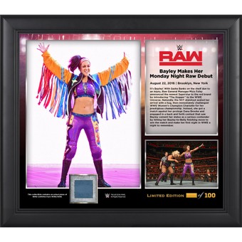 Bayley Framed 15" x 17" RAW Debut Collage with a Piece of Match-Used Canvas - Limited Edition of 199