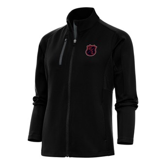 Women's Antigua Black/Charcoal The Bloodline Generation Full-Zip Jacket