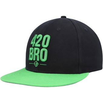 Men's Black/Green Matt Riddle 4:20 Bro Snapback Hat