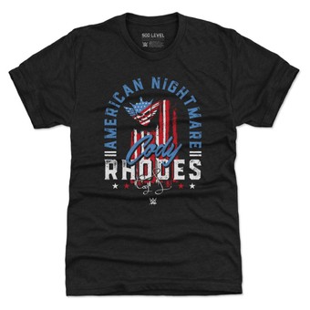 Men's 500 Level Heather Black Cody Rhodes American Nightmare Text T-Shirt