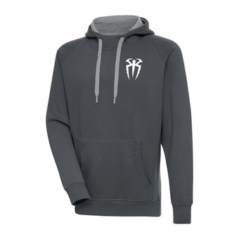 Men's Antigua Charcoal Roman Reigns Victory Pullover Hoodie