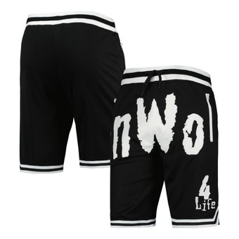 Men's Black nWo Embroidered Logo Superstar Shorts