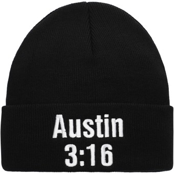 Men's Black "Stone Cold" Steve Austin Cuffed Knit Hat