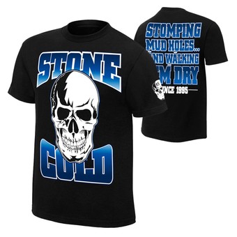 Men's Black "Stone Cold" Steve Austin Stomping Mudholes T-Shirt