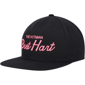 Men's Chalk Line Black Bret Hart Snapback Hat