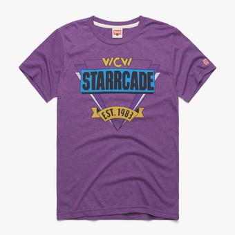 Men's Homage Heather Purple WCW Starrcade Retro Event Logo T-Shirt