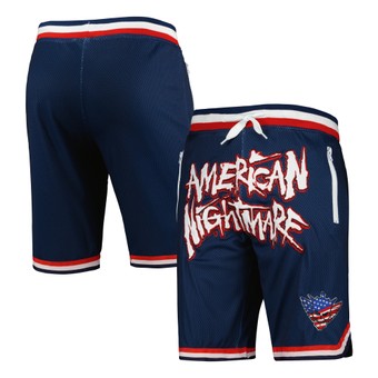 Men's Navy Cody Rhodes Embroidered Logo Superstar Shorts