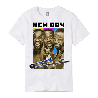 Men's White The New Day Photo T-Shirt