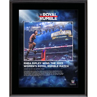 Rhea Ripley WWE 10.5" x 13" 2023 Royal Rumble Women's Match Sublimated Plaque
