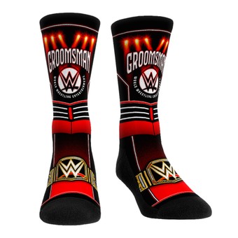 Rock Em Socks WWE Logo Groomsman Crew Socks