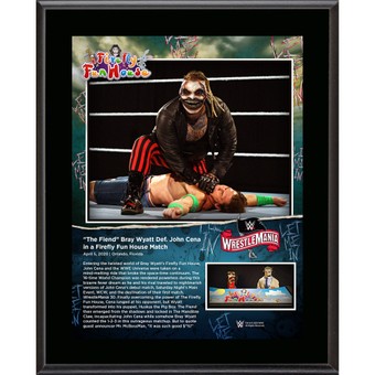 ''The Fiend'' Bray Wyatt Framed 10.5" x 13" WrestleMania 36 Sublimated Plaque