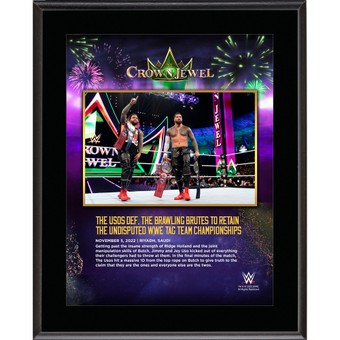 The Usos 10.5" x 13" 2022 Crown Jewel Sublimated Plaque
